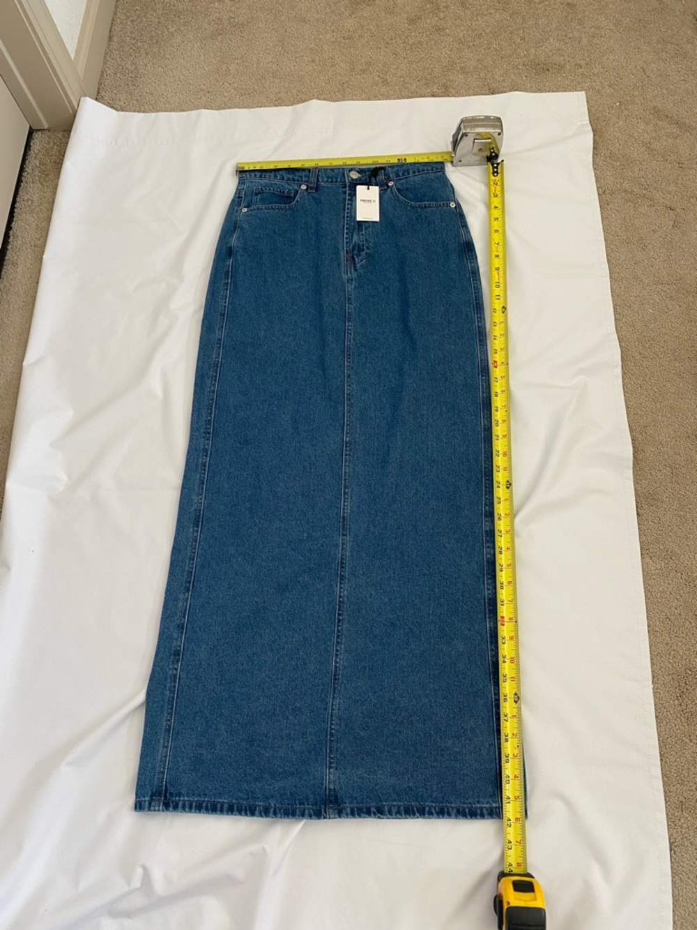 Long Denim Skirt by Forever 21., in Classic Blue. Size Medium. NWT - Picture 11 of 12
